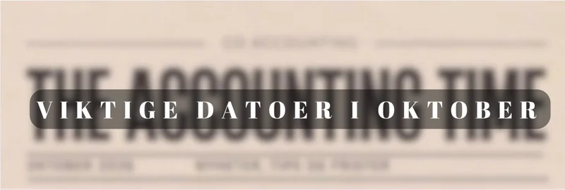 Featured image for Viktige frister i oktober